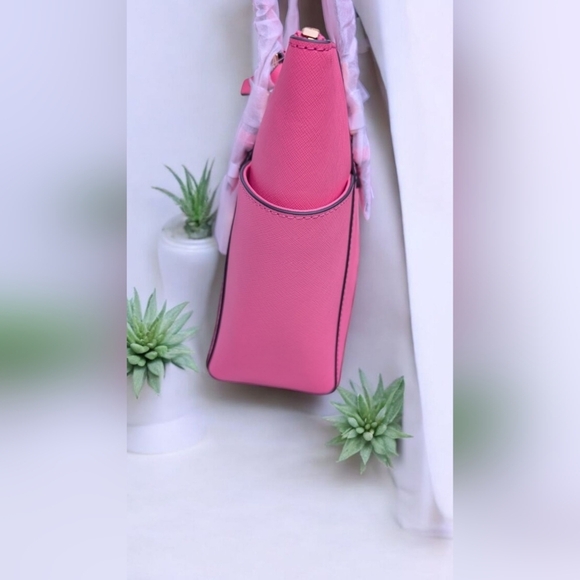 Michael Kors Charlotte Large Top Zip Shoulder Tote Bag Tea Rose (NWT) - Picture 3 of 9